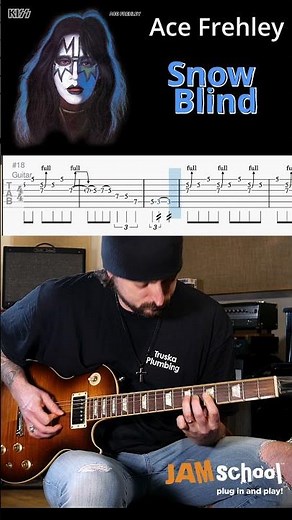 Ace Frehley Snow Blind Guitar Solo with TAB #kiss #shorts