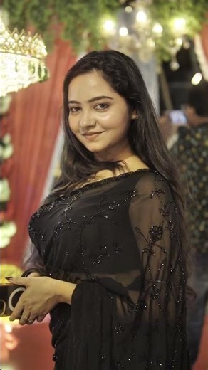 Naree In Black Saree 🖤 #blacksaree #adrijabanerjee #shorts