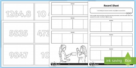 Different Representations Number Hunt Activity