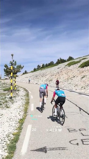 Attaque à 4km du sommet du Mont Ventoux #cyclisme