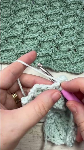Learn the Slanted Puff Shell Crochet Stitch #crochet