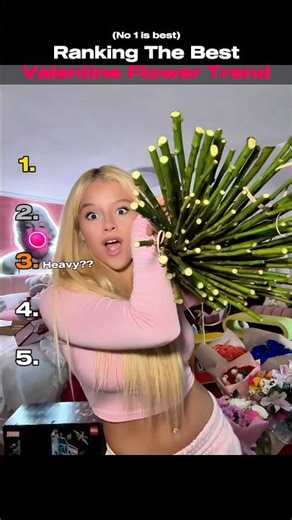 Ranking The BEST Valentine Flower Trend (Part 4) #shortsviral