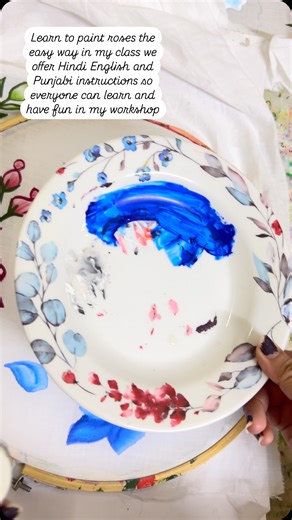 Learn to paint roses the easy way in my class we offer Hindi English and Punjabi instructions so everyone can learn and have fun in my workshop | Jasmine Style | Facebook