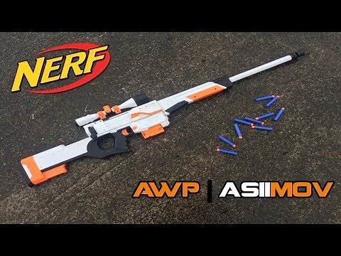 NERF AWP | ASIIMOV MOD - Bolt-action Retaliator Kit Install & Overview | Walcom S7