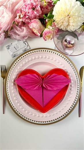 Valentine’s Day Heart Napkin Folding Guide