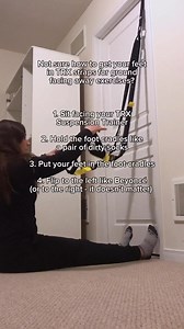 56K views · 409 reactions | First time using the TRX Suspension Trainer? Or maybe you have used the suspension trainer plenty of time but struggle to get your feet into the straps efficiently. Getting into the suspension trainer for ground based exercises may be intimidating at first but here we show you a quick hack without getting tangled and scraping your knees. #Beginnertips #beginnerworkout #suspensiontraining #workouthack #fitnesshack | TRX Training | Facebook