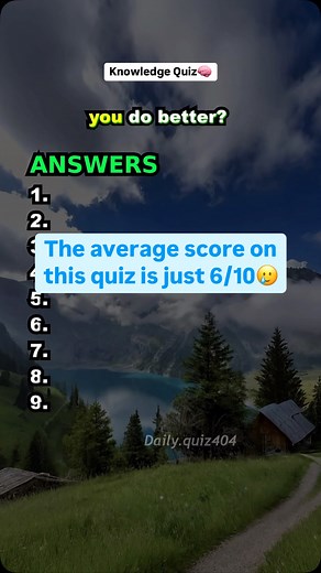 3.2K reactions · 737 comments | Can you get a perfect score in this general knowledge Quiz? 樂易 #generalknowledge #quiz #dailyquiz404 | Daily.quiz404 | Facebook
