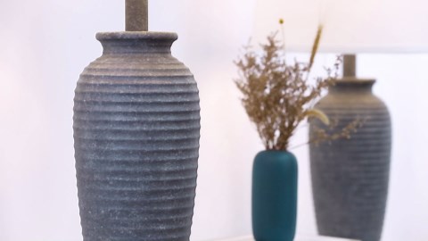 CINSARY 25" Farmhouse Jar Table Lamps Set of 2, 3 Way Touch Control Rustic Bedside Lamps with USB A+C Ports & AC Outlet, Pot Nightstand Lamps for Bedroom Living Room (LED Bulbs Included)