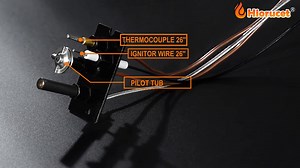 Hiorucet 10002264 Natural Gas 3 Way Pilot Assembly Kits for HHT, Majestic, Monessen, Temco, and Vermont Castings Fireplaces, SRV10002264 Pilot Assembly Replacement Parts with Thermocouple, Thermopile.