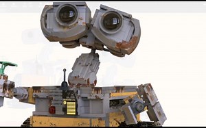 乐高moc软件Stud.io搭建锈迹斑斑机器人瓦力