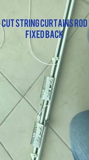 How to step by step fix back cut string curtain rod #how to repair cut rope curtain rod for beginner