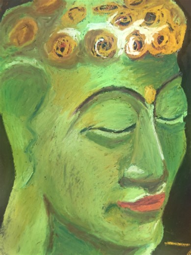 Stop flattening your art with muddy black pastel We're using colour theory to make these shadows vibrate.By layering red and green we create a Chromatic neutral that adds depth and life without losing the glow.Trust the process it will pay off. Pro Tip-Layer a light ghosting of red under your green rather than using equal pressure.This creates a vibrant deep shadow instead of a muddy brown mess