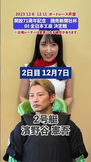 【芦屋】G1読売新聞社杯 全日本王座決定戦 開設71周年記念 #shorts