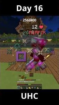 Day 16 Of Minecraft UHC Until 400 Subs (The Ultimate Cheat Code! 🥛) #shorts #minecraft