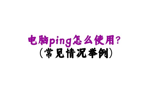 电脑ping怎么使用？（常见情况举例）