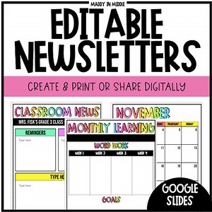 Digital Newsletter Pack - Completely Editable - Google Slides
