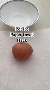 Potato and paper towel hook. easy way to cook your potato in five minutes #hotpotato #papertowelhack