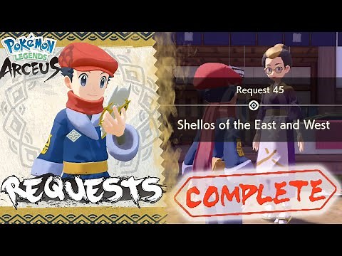 Pokemon Legends Arceus Request 45 Walkthrough "Shellos of the East and West" How To Unlock & Guide