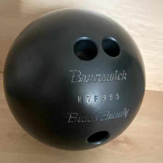 Vintage Brunswick Black Beauty Bowling Ball: 16lb Rubber Retro Classic - Etsy