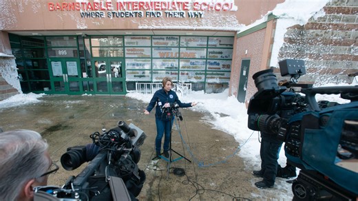 Hear MA Gov. Maura Healey at Cape Cod emergency shelter after blizzard