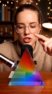 Rainbow light refraction through a dichroic glass pyramid! #NASA #SpaceX #Starship #Falcon9 #CrewDragon #Artemis #MoonMission #ISS #JamesWebbSpaceTelescope #MarsRover #SolarStorm #NorthernLights #MeteorShower #UFO | Space Fact