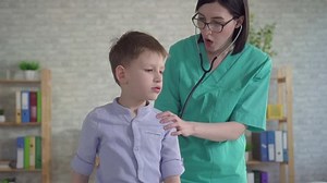 Pediatrician Listens Stethoscope Little Boy Stock Footage Video (100% Royalty-free) 1042313284 | Shutterstock