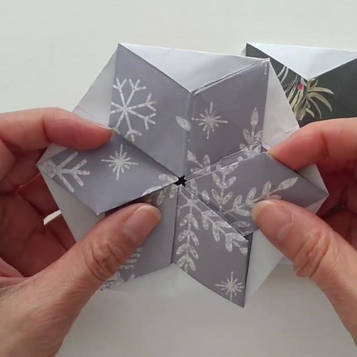 Origami Hexagonal Envelope with Star Pretty