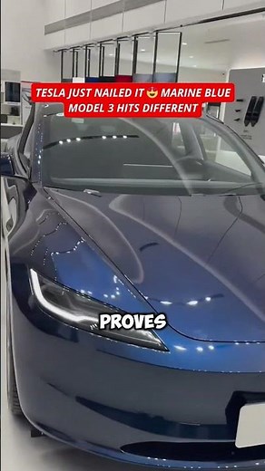Tesla Just Nailed It 😍 Marine Blue Model 3 Hits Different