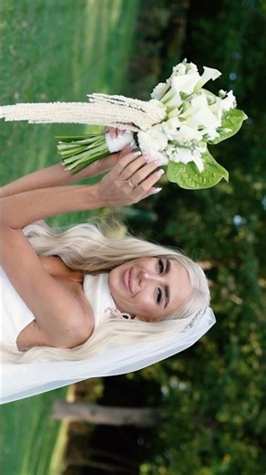 beautiful groom and bride happy on a walk before the ceremony✨