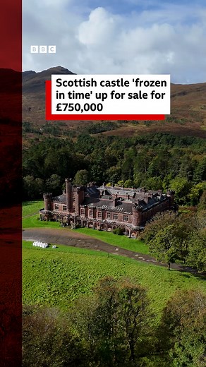 The story of a Scottish castle ‘frozen in time’ which is up for sale for £750,000. Via BBC Scotland News #kinlochcastle #edwardianera #isleofrum | BBC Scotland