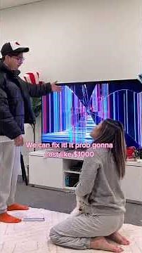 Breaking my 📺 to Prank my Boyfriend