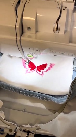 Embroidering on baby jean jackets is our new favorite thing!💗 Using the Floriani Hi-Loft Topper/Stabilizer to make the stitches puff up for that 3D look!! Check out our stories for the finished result! 🧵 Embroidered on the Brother NQ3700D!✨ #sewing #sew #sewingmachine #embroidery #embroiderymachine #embroiderydesign #sewingdemo #longarm #longarmquilting #machineembroidery #customembroidery #fabricstore #sewingmachineshop #needleandthread #sergers #sergermachine #handembroidery #embroiderybusin
