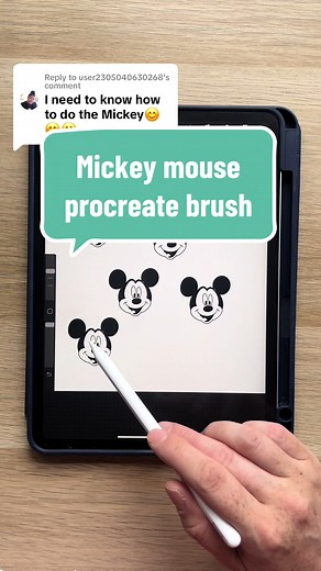 Mickey Mouse Procreate Brush Tutorial for Beginners