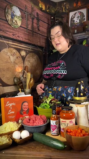 Week 1 of home chef throw down is in the books and. I wanted to give you the recipe for this lasagna!!! Be sure to click the l!nk in my b!0 for more info about lasagna love and to vote for me!!!! Follow along to join The CopperSpoon Family and learn to cook like a hobbit! I have merch!!!! Check it out at the 🔗 in my b!0! For full ingredient lists and extended content check out my pay🌳on! #food #cooking #recipe #tavern #cottagecore #hobbit #fantasy #fyp #homechefthrowdown