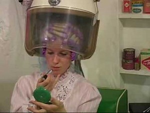 preview clip - Kat the under vintage salon chair hair dryer