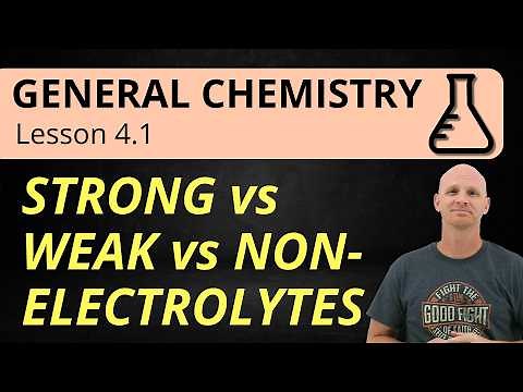 Strong vs Weak vs Non-Electrolytes | 4.1 General Chemistry
