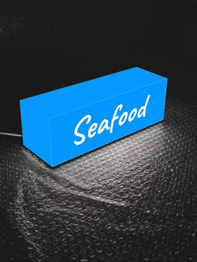 Seafood Light Box Sign | Restaurant LED Sign | Cafe Lightbox Decor | Custom Food Sign | Kitchen Wall Light - Etsy