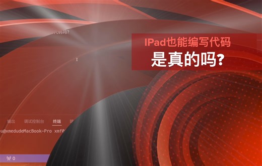 我的IPad能够在vscode中编写代码并且运行代码