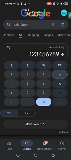 How To get Infinity On Your Calculator #Google #Calculator #Broswer