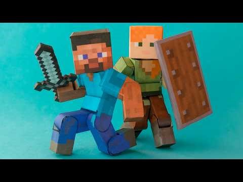 I Built a Minecraft Steve with 12 Real Articulations (PaperCraft Tutorial)