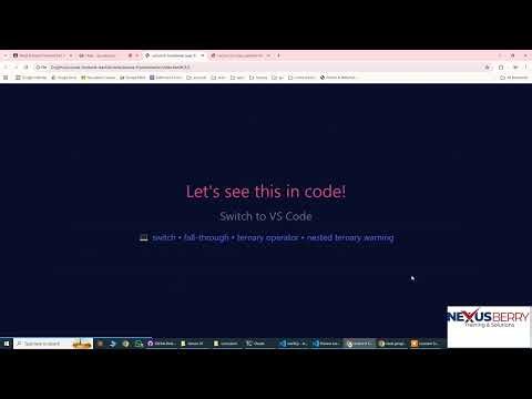 Lecture 2 (2/2): JavaScript Decision Making | NexusBerry Training & Solutions
