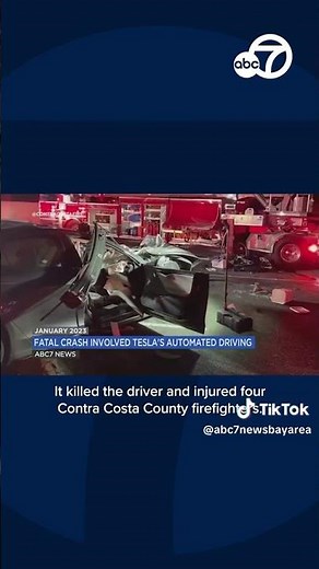 Tesla that hit fire truck in deadly crash was on autopilot, company says