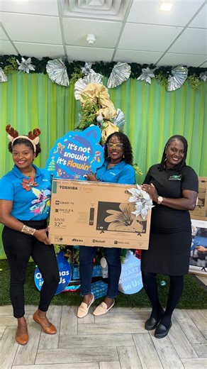 🎉 Surprise! 🎄 Meet Normanna Jno Baptiste, a loyal Flow customer who bundles her internet and mobile services and always stays on top of her payments. Recently, Normanna was randomly selected to receive a special Flow token—and little did she know, it came with a FREE Smart TV just in time for Christmas! 📺✨ We’re so grateful for customers like Normanna and encourage everyone to bundle with Flow for the best value and maybe a little festive surprise too! 🎁 #FlowChristmas #CustomerAppreciation 