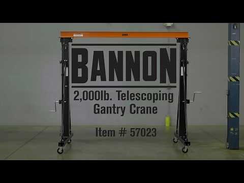 Bannon Adjustable Gantry Crane 2000-Lb. Capacity