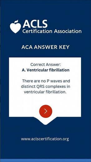 ACLS Practice Test Question 6 Answer Key #acls #reels #practicetest