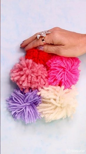 How to Make a Pom Pom With Your Hand 🧶✨ (Easy Cheats Hack!) #crochet