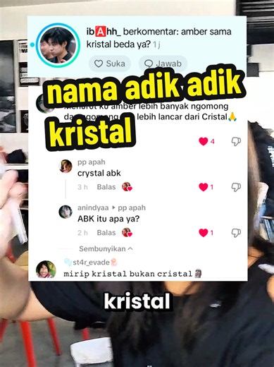 Nama Adik Kristal. Jadi Kristal Punya 3 adik ya #kristal #cecekristal #saudarakandung #adik #siblings