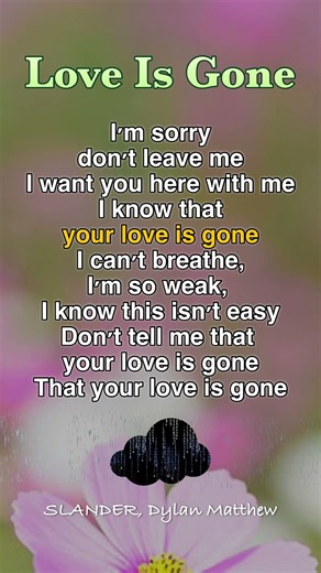Love Is Gone – Slander (Dylan Matthew) | Karaoke Songs with Lyrics | Videoke | Sing Along #Shorts