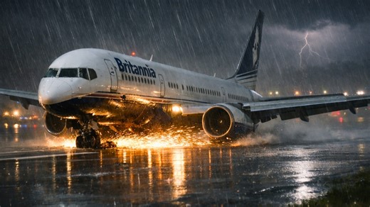 The crash of Britannia 226A in 1999, lightning, fuel pressure and a runway that suddenly vanished