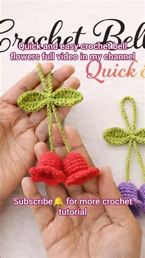 Quick and easy crochet bell flowers full video in my channel. #crochet #tutorial #beginners #shorts